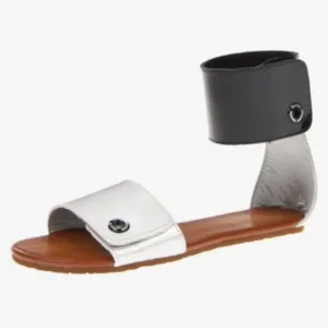 Volcom Black and Silver Slide Sandals Modern Minimalist Design