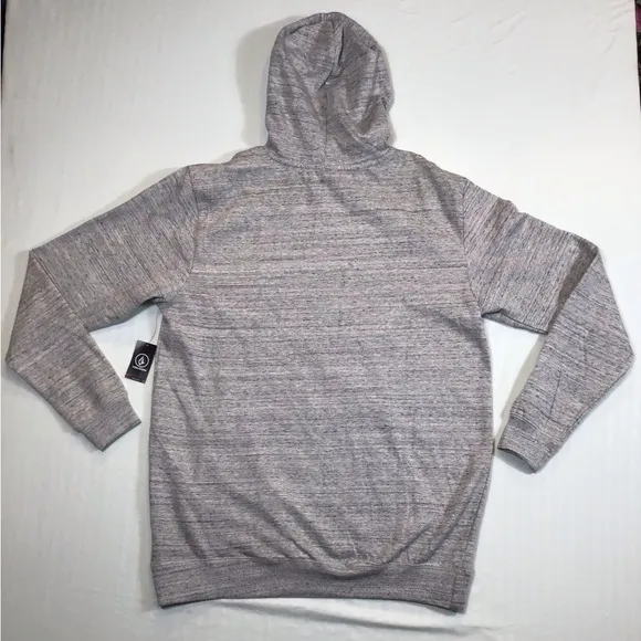 Volcom Mens Foreman Pullover Fleece Hoodie Size XXL Gray Lightweight Sweatshirt