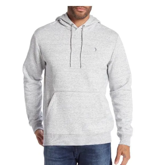 Volcom Mens Foreman Pullover Fleece Hoodie Size XXL Gray Lightweight Sweatshirt