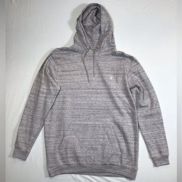 Volcom Mens Foreman Pullover Fleece Hoodie Size XXL Gray Lightweight Sweatshirt
