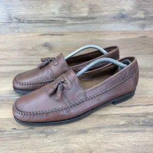 Vtg Allen Edmonds Size 11.5D Made in USA Camden Tasseled Leather Loafer in Brown