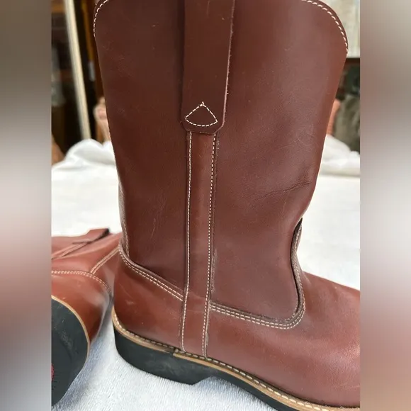 VTG ANSI Z41 Leather Mens Boots. 8s. American National Standards Institute aprvd