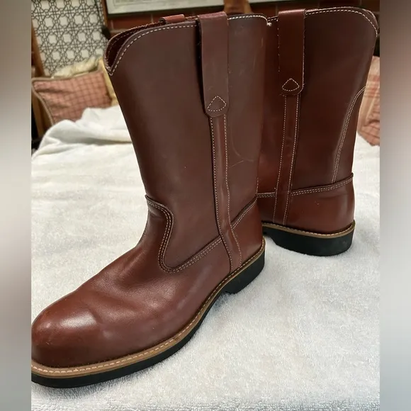 VTG ANSI Z41 Leather Mens Boots. 8s. American National Standards Institute aprvd