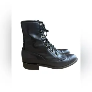 VTG Justin Kiddie Lace Up Boots Size 6B