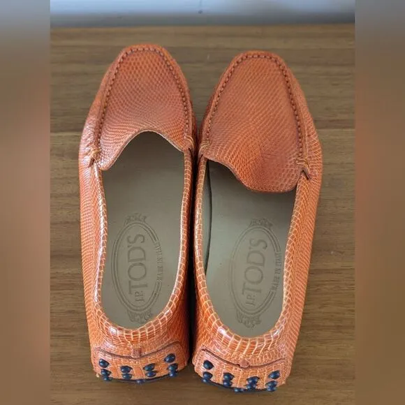 VTG Tod's Textured Leather Loafers Luxury Preppy Academia Countryside Coastal 5