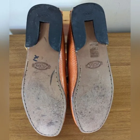 VTG Tod's Textured Leather Loafers Luxury Preppy Academia Countryside Coastal 5