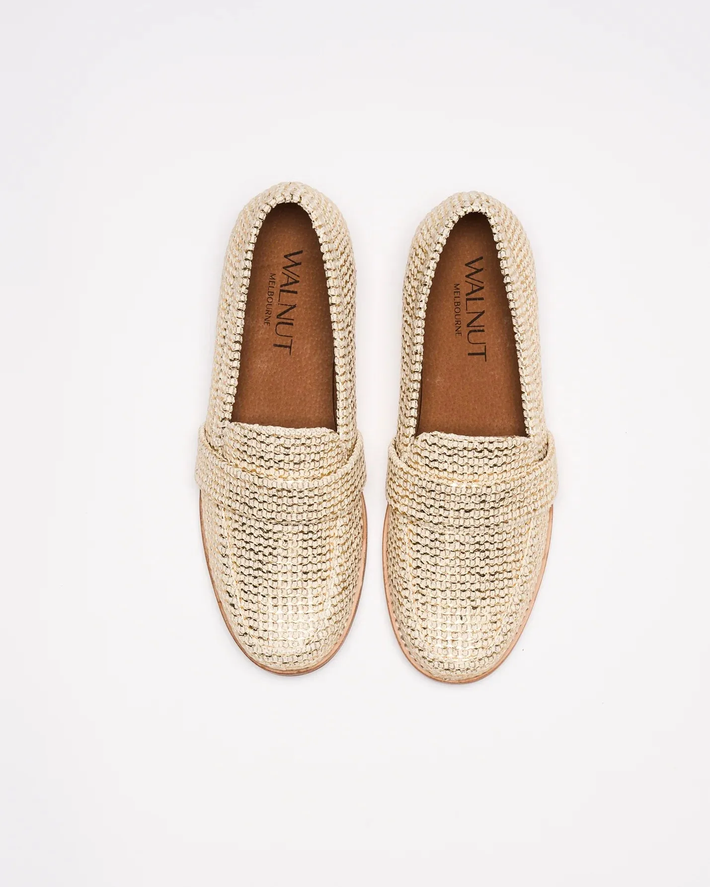 Walnut Melbourne - Harlow Loafer - Soft Gold