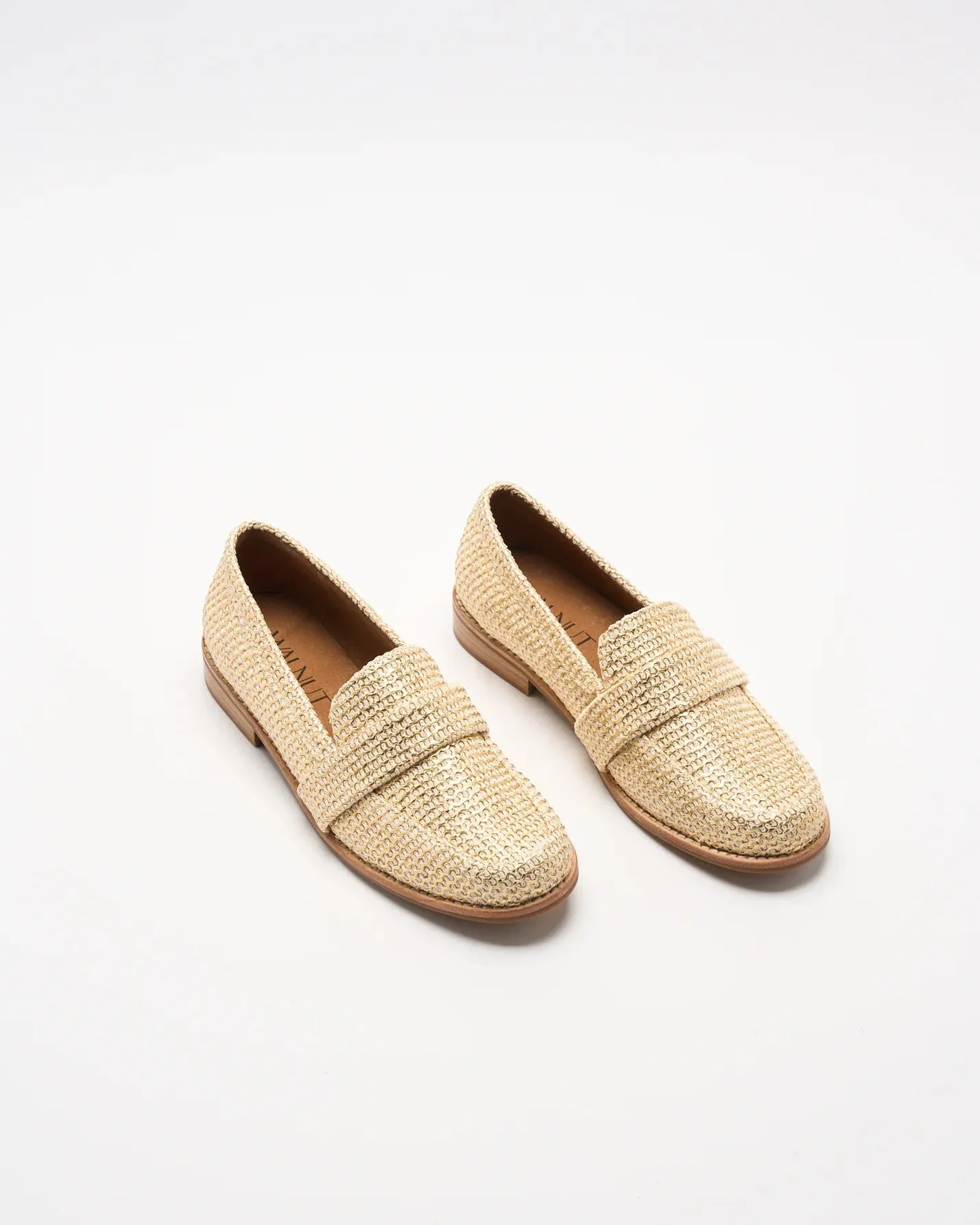 Walnut Melbourne - Harlow Loafer - Soft Gold