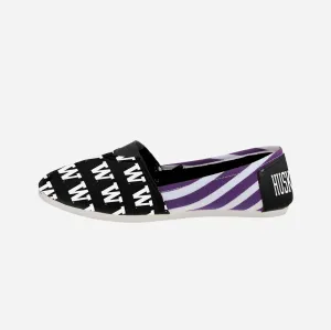 Washington Huskies Womens Stripe Canvas Shoe