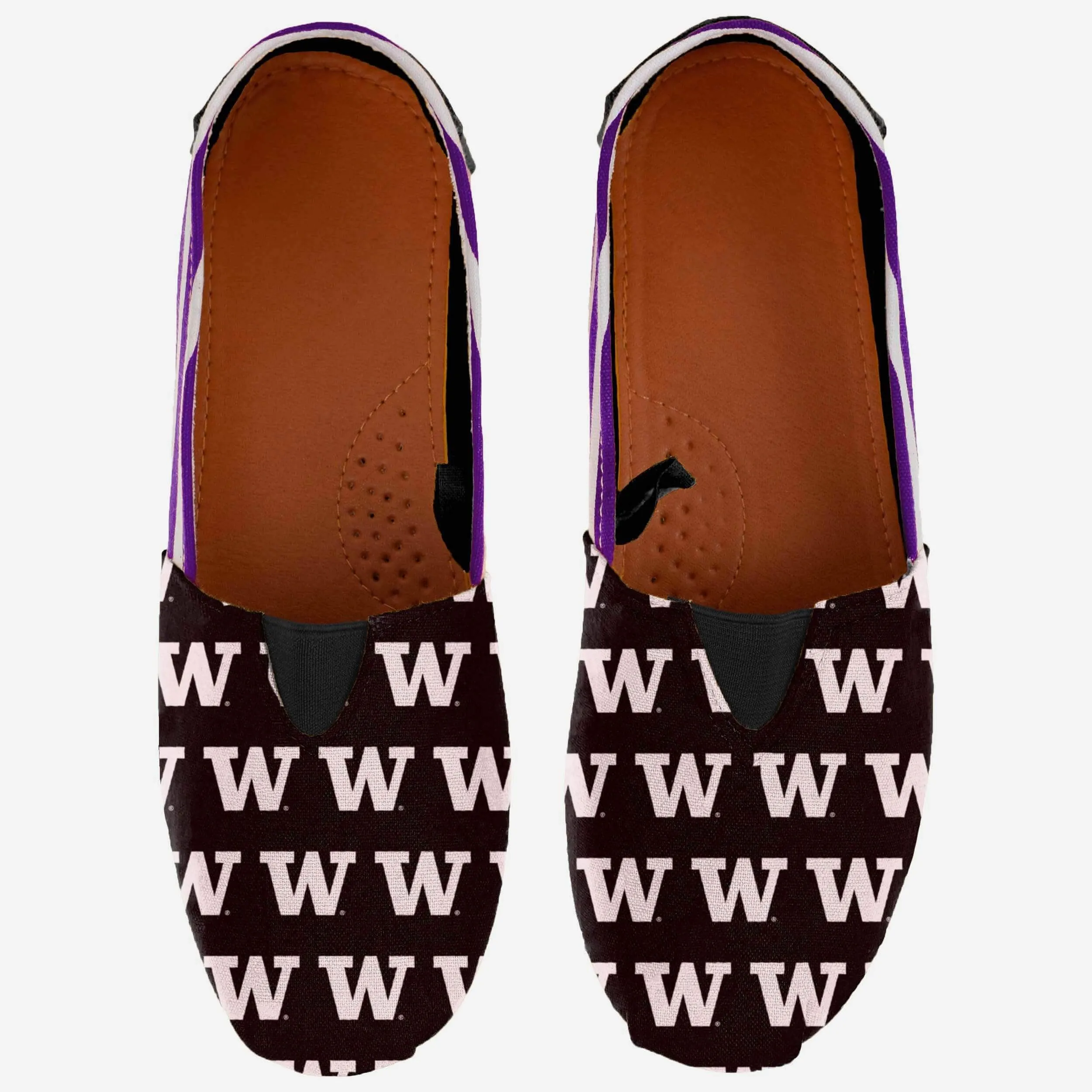 Washington Huskies Womens Stripe Canvas Shoe