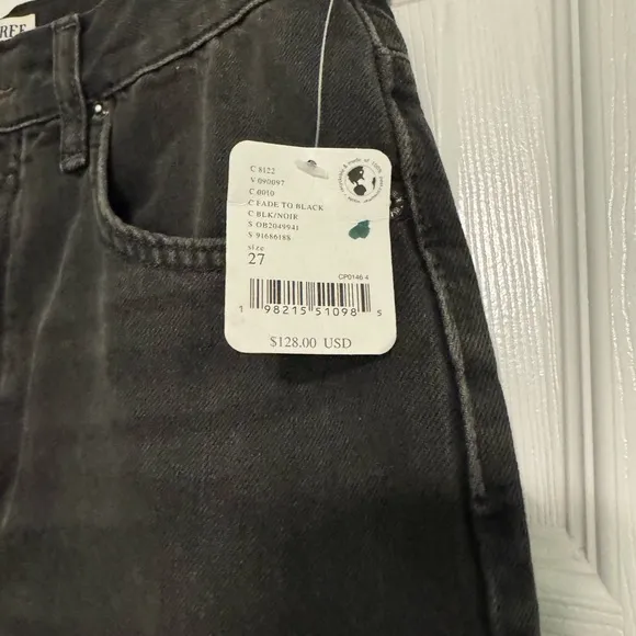 We the Free Ripple Wide Leg Crop- Fade to Black NWT- Size 27