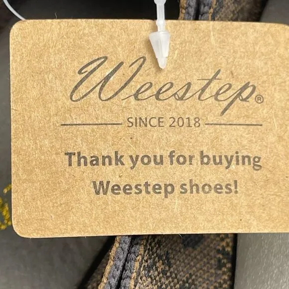 Weestep Women's Charcoal Leopard Woven Knit Ballet Flats Size 8.5 New