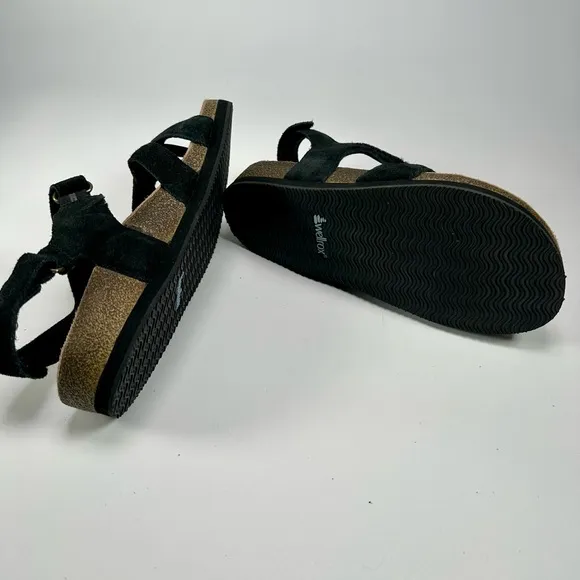Wellrox Women’s Dune  Black Sandals