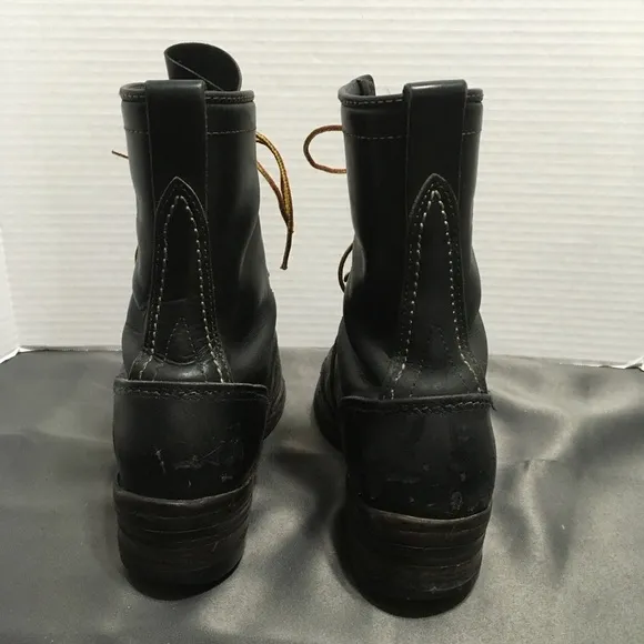 Wesco Job MasterVTG Steel Toe Black Leather Linemen Boots With   Kiltes Size 8.5
