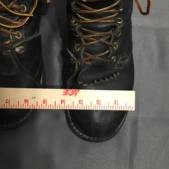 Wesco Job MasterVTG Steel Toe Black Leather Linemen Boots With   Kiltes Size 8.5