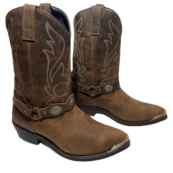 Western Cowboy Boots Brown Masterson Boot Co Mens