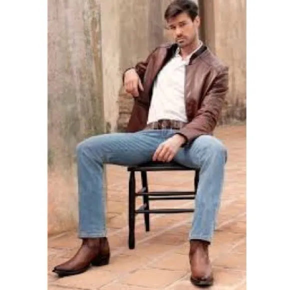 Western Cowboy Boots Brown Masterson Boot Co Mens