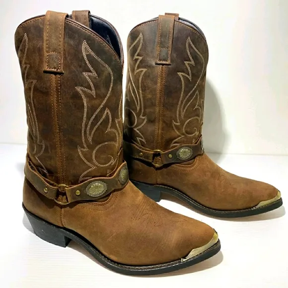 Western Cowboy Boots Brown Masterson Boot Co Mens