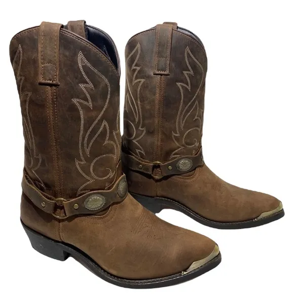 Western Cowboy Boots Brown Masterson Boot Co Mens