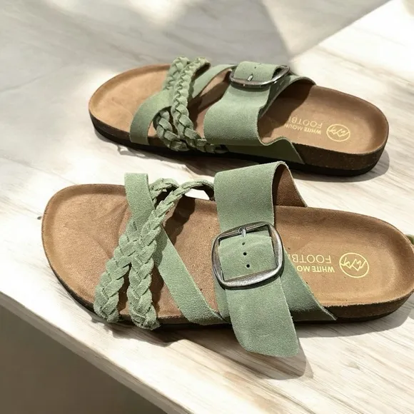 White Mountain Women’s Healing Footbed Sandal - Size 9M, Color: Sage Green