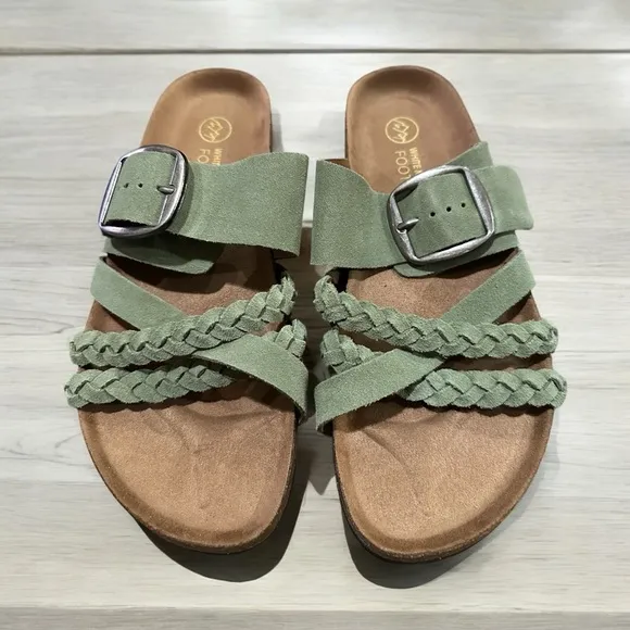 White Mountain Women’s Healing Footbed Sandal - Size 9M, Color: Sage Green