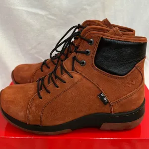 Wolky Leather Water-Resistant Lace-Up Ankle Boots - Ambient