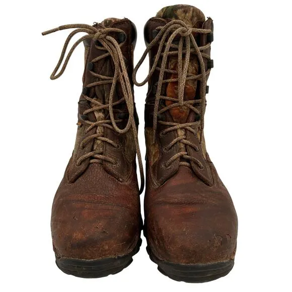 Wolverine Gore Tex Leather Camo High Top McKay Lace Up Boots Size 7EW Extra Wide