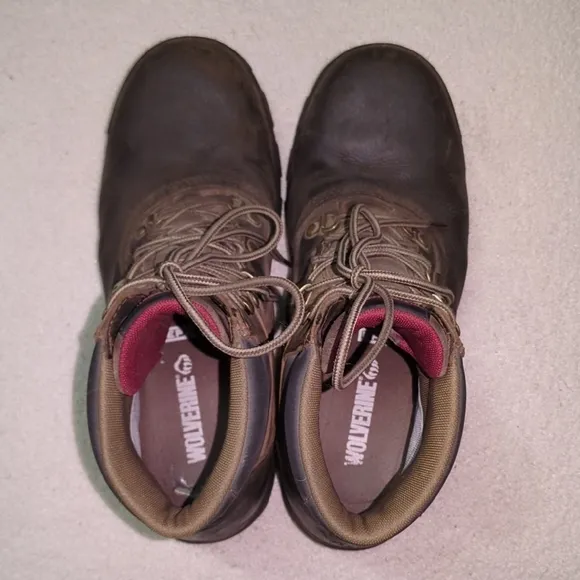 Wolverine Men's Steel Toe Leather Work Boots – Waterproof &amp; Durable – Size 9.5