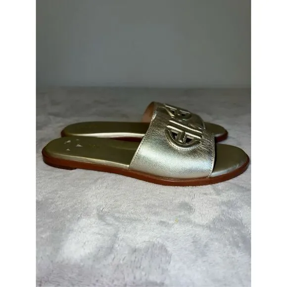 Woman's Cole Haan Flynn Logo Slide Sandals Mule Flats 7