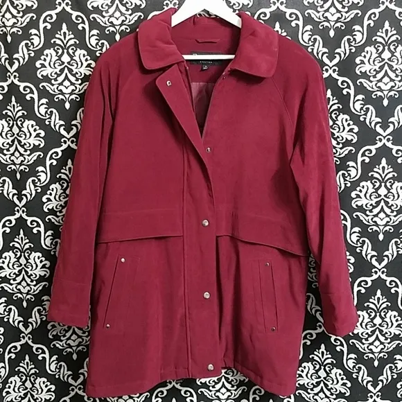 WOMENS FORECASTER BOSTON MAROON HEAVY WINTER COAT
