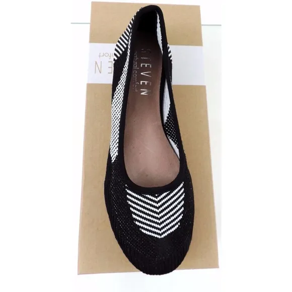 Women's Shoes Steven Natural Comfort Beck Slip on Ballet Flat Black Multi Size 7