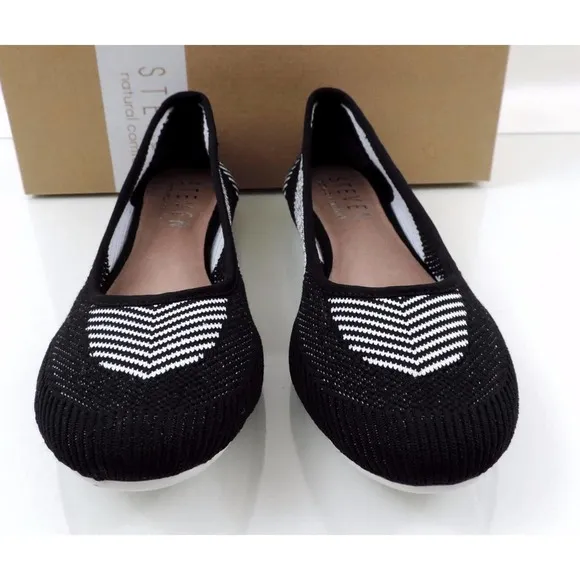 Women's Shoes Steven Natural Comfort Beck Slip on Ballet Flat Black Multi Size 7