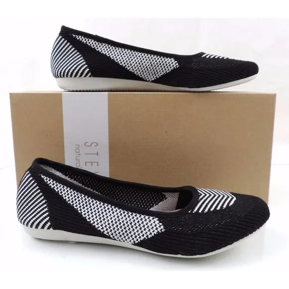 Women's Shoes Steven Natural Comfort Beck Slip on Ballet Flat Black Multi Size 7