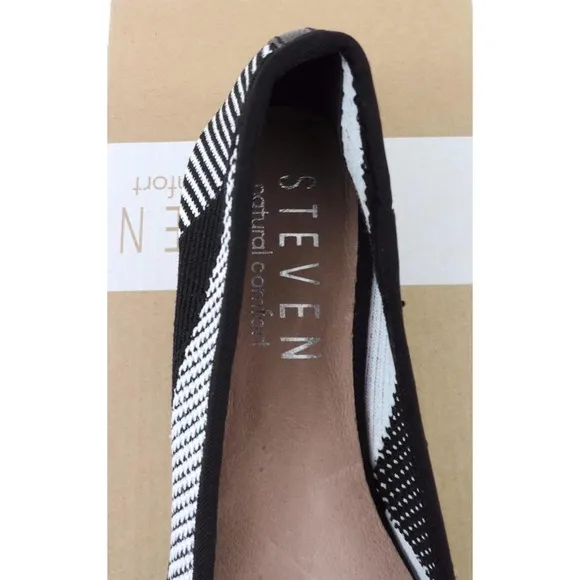 Women's Shoes Steven Natural Comfort Beck Slip on Ballet Flat Black Multi Size 7