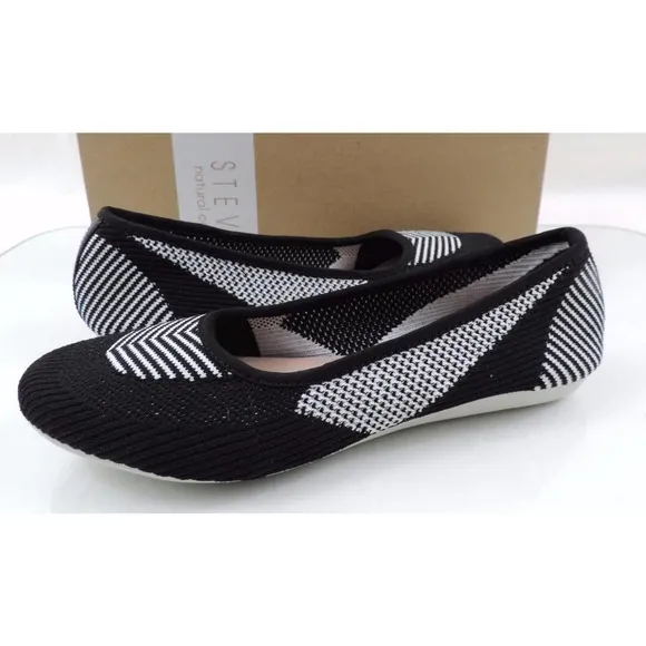 Women's Shoes Steven Natural Comfort Beck Slip on Ballet Flat Black Multi Size 7
