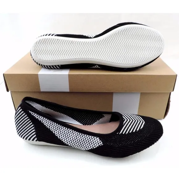 Women's Shoes Steven Natural Comfort Beck Slip on Ballet Flat Black Multi Size 7