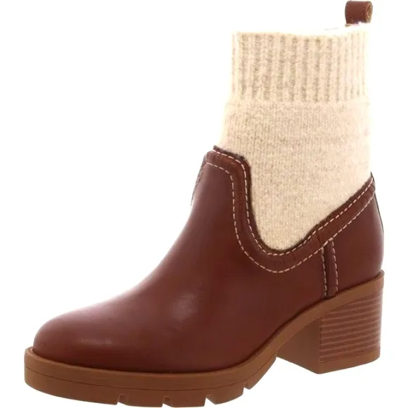 Womens Size 10 Nine West Popit Boot, Tan Western Boho Cowgirl