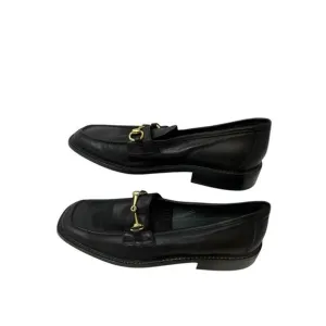Women's Size EUR 40 NEW Galo Black Leather Loafers Horsebit Equestrian Shoe