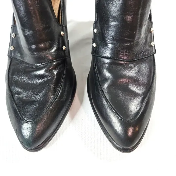 Wonders Black Leather Loafers Size 8