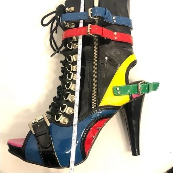 Y2K Zig Shoo statement 4” heel boots