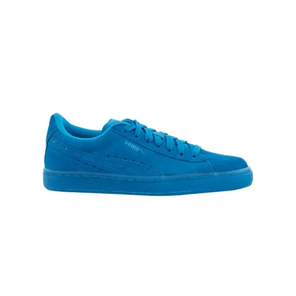 Youth PUMA Suede Emboss Iced Fluo Translucent Sneakers in Atomic Blue | Sz: 6.5C