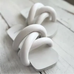 Yume Yume Tyre Slides White Sz 8/39 Crossover Padded Strap Sandals Shoes $265