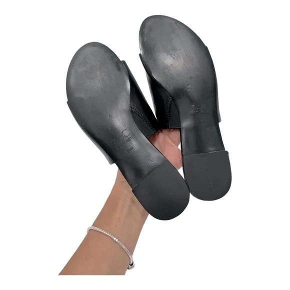 ZAC ZAC POSENViola Slide Sandals Black Leather woman’s size 6.5 M