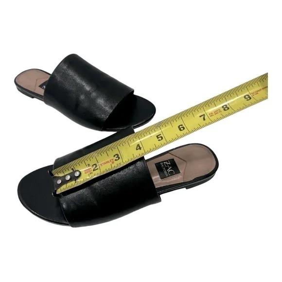 ZAC ZAC POSENViola Slide Sandals Black Leather woman’s size 6.5 M