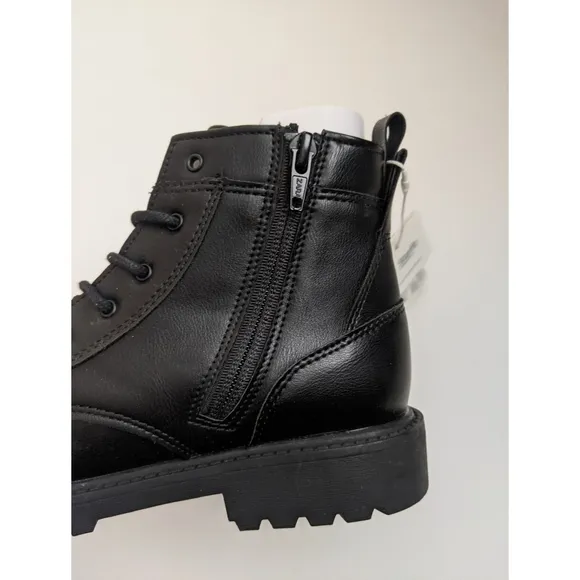ZARA Black Lace up Boots Boy's Size 5