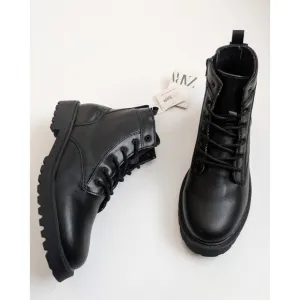 ZARA Black Lace up Boots Boy's Size 5