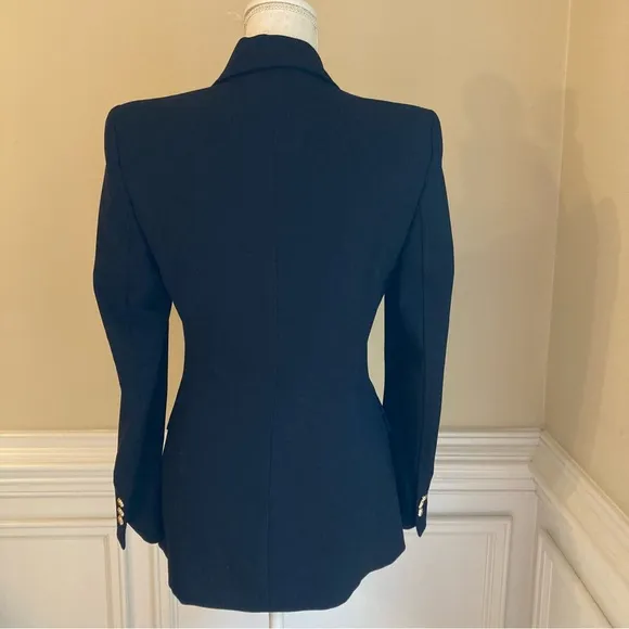 ZARA Black Structured Tailored Double Breasted Blazer Jacket