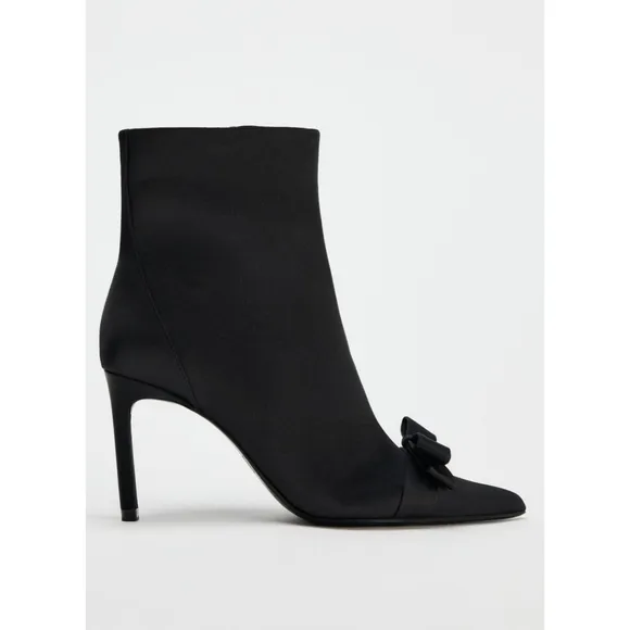 Zara Bow High-Heel Ankle Boots size 7.5