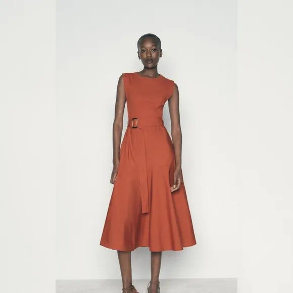 Zara Combination Belted Dress Size S
