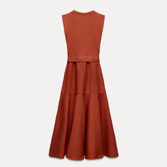 Zara Combination Belted Dress Size S
